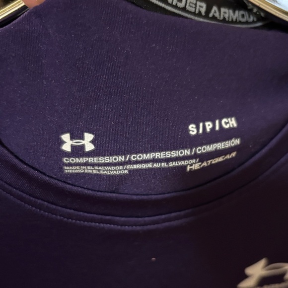 Under Armour Women's Dark Purple Long Sleeve Tee - Picture 3 of 3